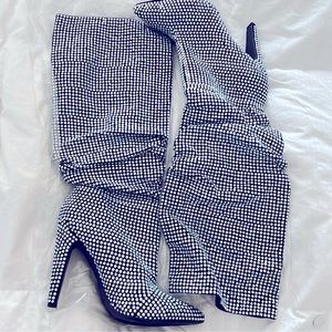 Rhinestone Steve Madden Slouch Boots ‼️